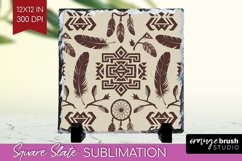 Boho Western Slate PNG - Country Square Slate Sublimation Product Image 1