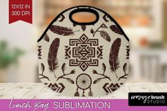 Boho Western Lunch Bag - Country Lunch Bug PNG Sublimation Product Image 1