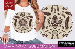 Boho Western Round Tshirt Background - Country PNG Product Image 1