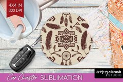Boho Western Car Coaster - Country Coaster PNG Sublimation Product Image 1
