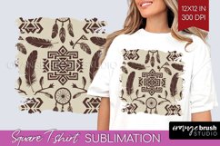 Boho Western Square Tshirt Background - Country PNG Product Image 1