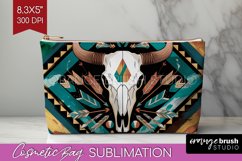 Boho Western Cosmetic Bag - Country Makeup Bag PNG Product Image 1