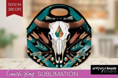 Boho Western Lunch Bag - Country Lunch Bug PNG Sublimation Product Image 1
