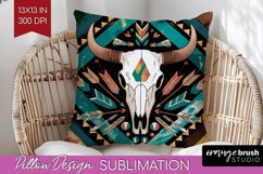 Boho Western Pillow Sublimation - Country Pillow Cover PNG Product Image 1