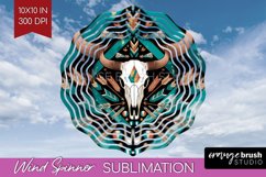 Boho Western Wind Spinner Sublimation PNG - Country Round Product Image 1