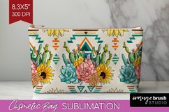 Boho Western Cosmetic Bag - Country Makeup Bag PNG Product Image 1