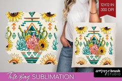 Boho Western Tote Bag - Country Tote Bag PNG Sublimation Product Image 1