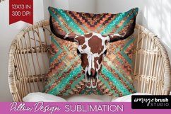 Boho Western Pillow Sublimation - Country Pillow Cover PNG Product Image 1