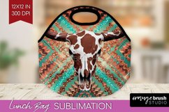 Boho Western Lunch Bag - Country Lunch Bug PNG Sublimation Product Image 1