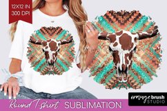 Boho Western Round Tshirt Background - Country PNG Product Image 1
