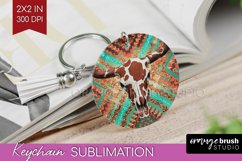 Boho Western Keychain PNG - Country Keychain Sublimation Product Image 1