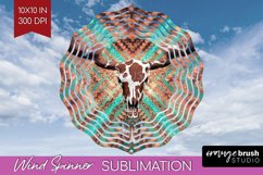 Boho Western Wind Spinner Sublimation PNG - Country Round Product Image 1