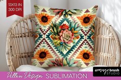 Boho Western Pillow Sublimation - Country Pillow Cover PNG Product Image 1
