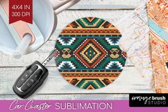 Boho Western Car Coaster - Country Coaster PNG Sublimation Product Image 1