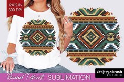 Boho Western Round Tshirt Background - Country PNG Product Image 1