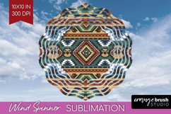Boho Western Wind Spinner Sublimation PNG - Country Round Product Image 1