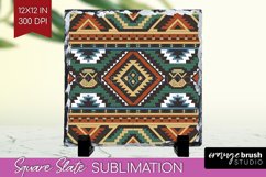Boho Western Slate PNG - Country Square Slate Sublimation Product Image 1