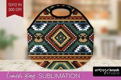 Boho Western Lunch Bag - Country Lunch Bug PNG Sublimation Product Image 1