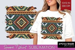 Boho Western Square Tshirt Background - Country PNG Product Image 1