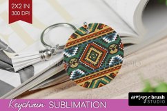Boho Western Keychain PNG - Country Keychain Sublimation Product Image 1