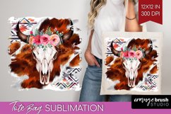 Boho Western Tote Bag - Country Tote Bag PNG Sublimation Product Image 1