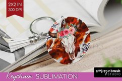 Boho Western Keychain PNG - Country Keychain Sublimation Product Image 1