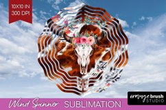 Boho Western Wind Spinner Sublimation PNG - Country Round Product Image 1