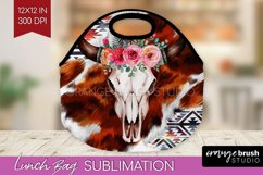 Boho Western Lunch Bag - Country Lunch Bug PNG Sublimation Product Image 1