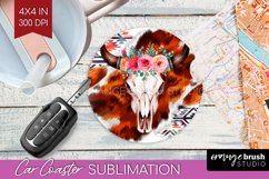 Boho Western Car Coaster - Country Coaster PNG Sublimation Product Image 1