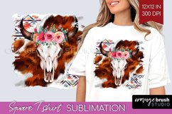 Boho Western Square Tshirt Background - Country PNG Product Image 1