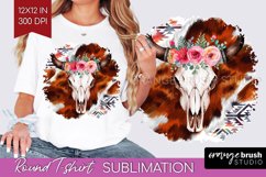 Boho Western Round Tshirt Background - Country PNG Product Image 1