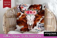 Boho Western Pillow Sublimation - Country Pillow Cover PNG Product Image 1
