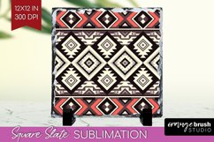 Boho Western Slate PNG - Country Square Slate Sublimation Product Image 1
