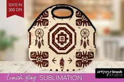 Boho Western Lunch Bag - Country Lunch Bug PNG Sublimation Product Image 1