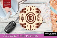 Boho Western Car Coaster - Country Coaster PNG Sublimation Product Image 1