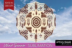 Boho Western Wind Spinner Sublimation PNG - Country Round Product Image 1