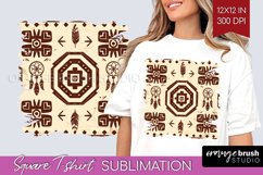 Boho Western Square Tshirt Background - Country PNG Product Image 1
