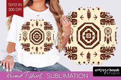 Boho Western Round Tshirt Background - Country PNG Product Image 1