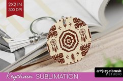 Boho Western Keychain PNG - Country Keychain Sublimation Product Image 1