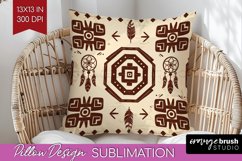 Boho Western Pillow Sublimation - Country Pillow Cover PNG Product Image 1