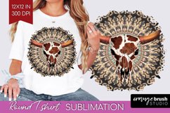 Boho Western Round Tshirt Background - Country PNG Product Image 1