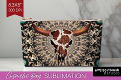 Boho Western Cosmetic Bag - Country Makeup Bag PNG Product Image 1