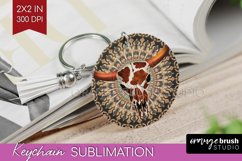 Boho Western Keychain PNG - Country Keychain Sublimation Product Image 1