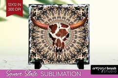 Boho Western Slate PNG - Country Square Slate Sublimation Product Image 1