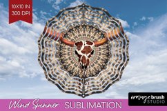 Boho Western Wind Spinner Sublimation PNG - Country Round Product Image 1