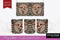 Boho Western Mug Wrap - Country Mug PNG Sublimation Product Image 1