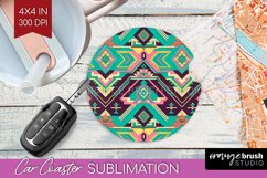 Boho Western Car Coaster - Country Coaster PNG Sublimation Product Image 1