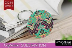 Boho Western Keychain PNG - Country Keychain Sublimation Product Image 1