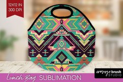 Boho Western Lunch Bag - Country Lunch Bug PNG Sublimation Product Image 1