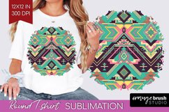 Boho Western Round Tshirt Background - Country PNG Product Image 1